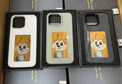Wireless Color Projection Screen Mobile Phone Covers High-quality E-ink Screen Phone Cases for IP 15 14 13 DIY Cover