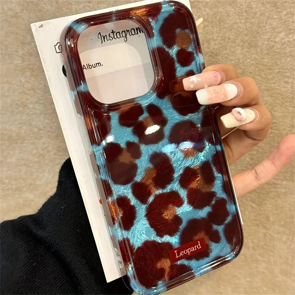 Simple Fashion Smudge Leopard Print Soft Phone Case