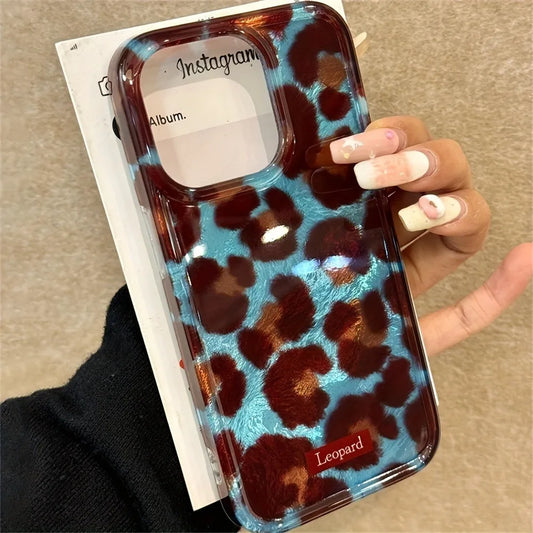 Simple Fashion Smudge Leopard Print Soft Phone Case